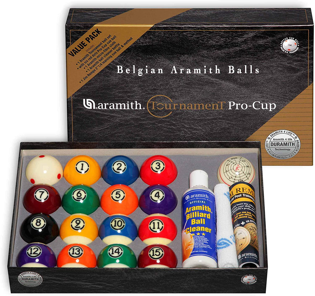 aramith Tournament TV Pro-Cup 15個 デュラミス アラミストーナメント PRO-CUP TV用 デュラミスボールセット
