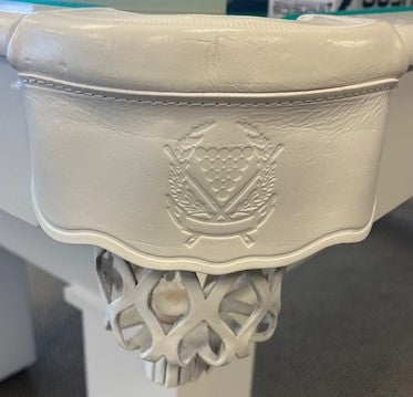 WHITE BILLIARD CRESTED POCKET