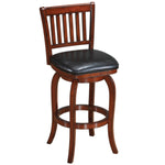 BACKED SWIVEL BAR STOOL WOOD BACKED