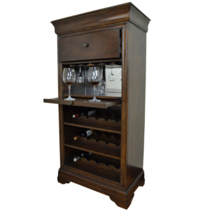 BAR CABINET WITH WINE RACK