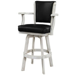 BACKED SWIVEL BAR STOOL WITH ARMS