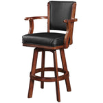 BACKED SWIVEL BAR STOOL WITH ARMS