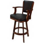 BACKED SWIVEL BAR STOOL WITH ARMS