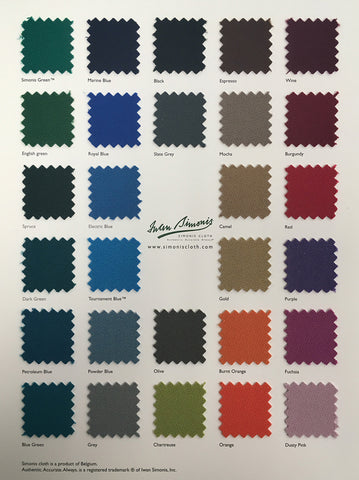 SIMONIS 860 BILLIARD CLOTH 7FT, 8FT, or 9FT